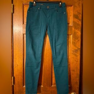 Kut from the Kloth Toothpick Skinny Jeans Dark Teal